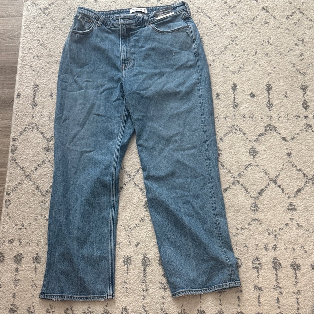 Abercrombie & Fitch Blue Wide Leg Jeans